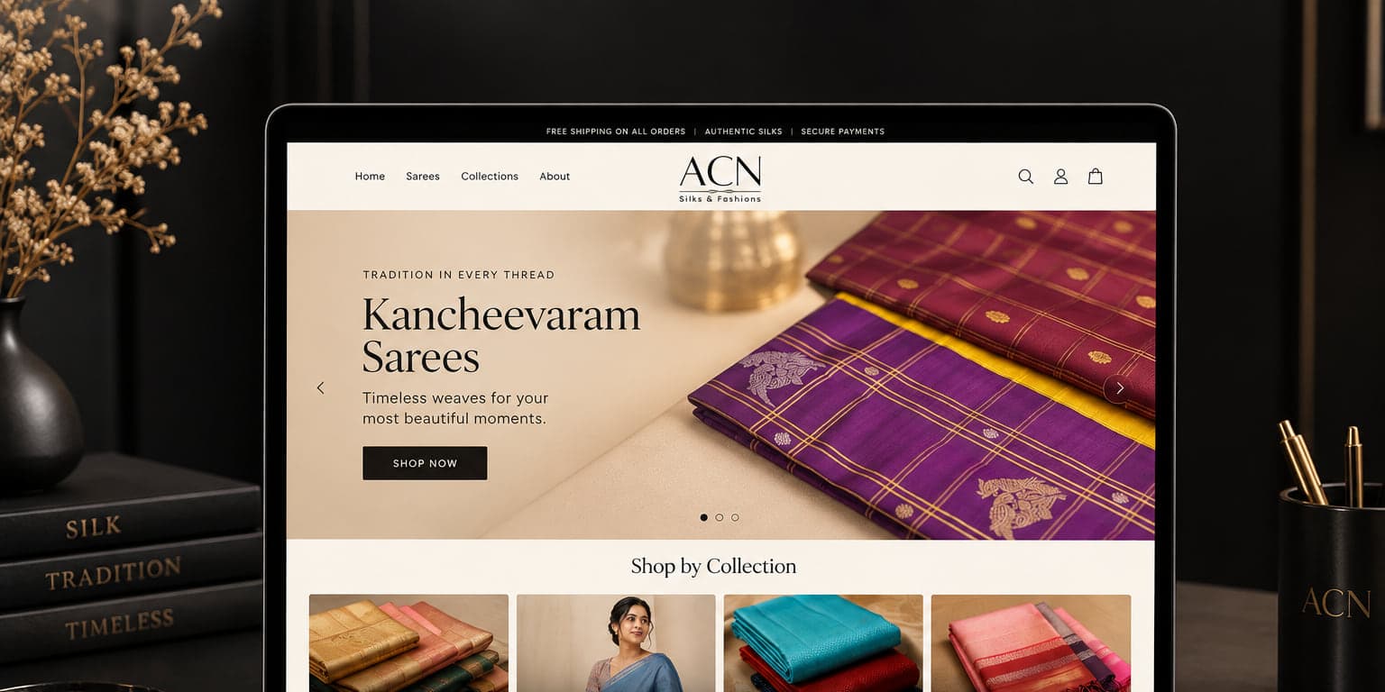 ACN Silks — case study hero visual by Branditars