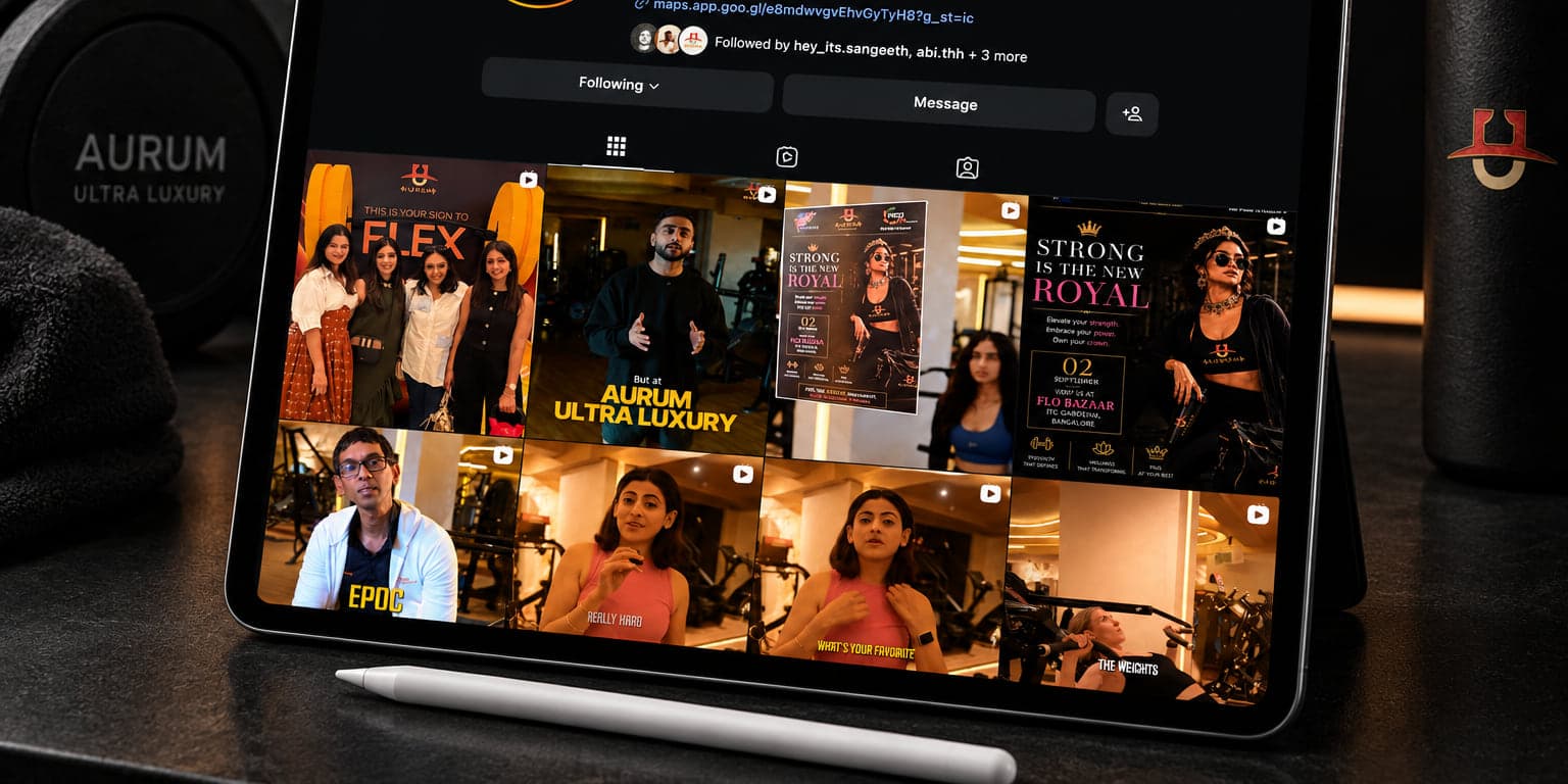 Aurum Gym — case study hero visual by Branditars