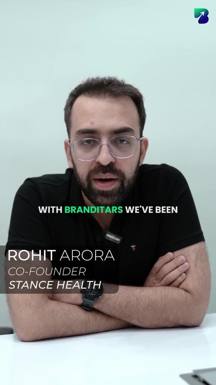 Rohit Arora, co-founder of Stance Health, speaking to camera at a desk